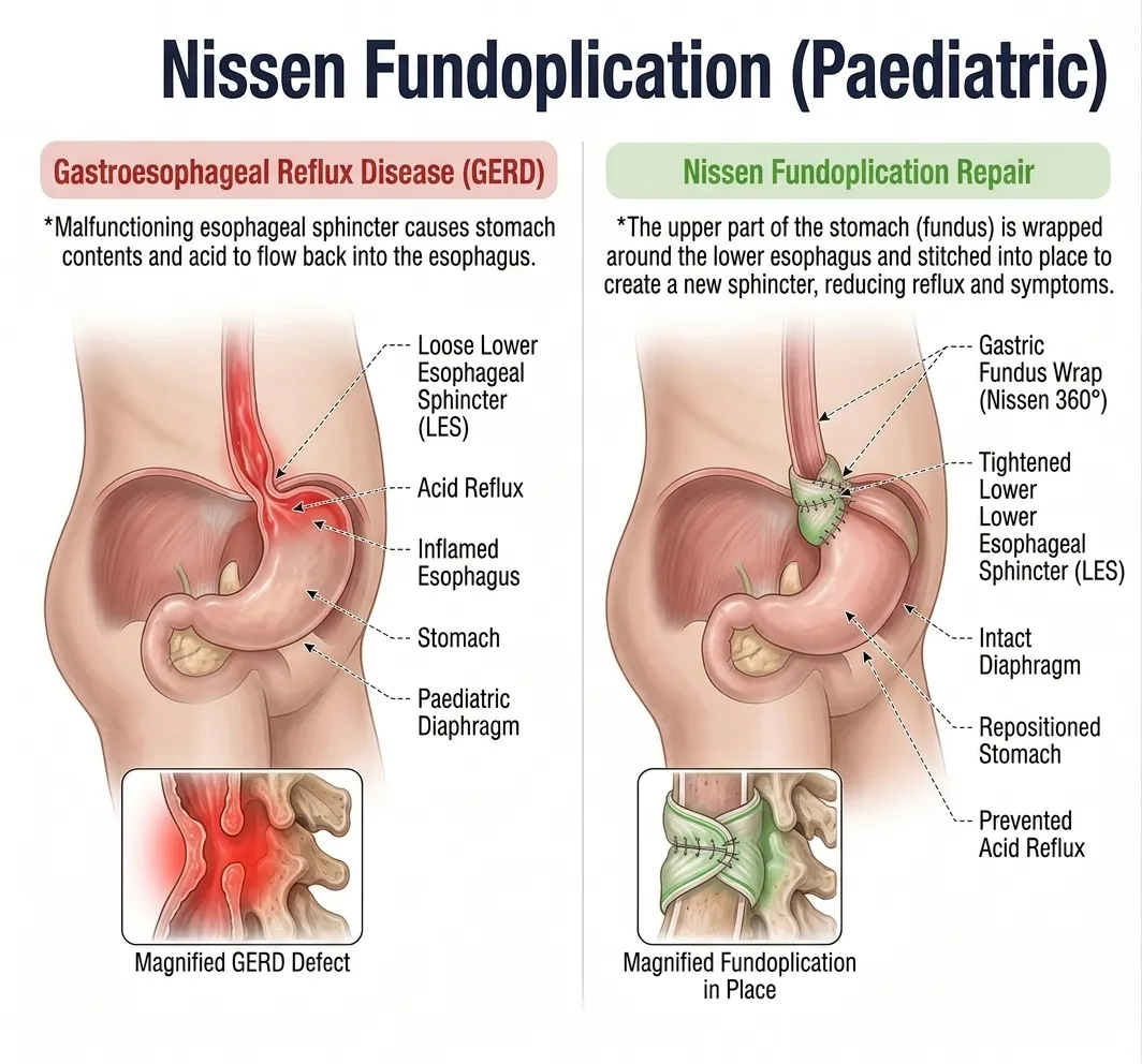 Nissen Fundoplication (Paediatric) — anatomy diagram